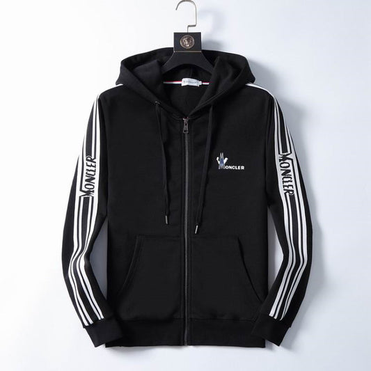 Moncr Jacket Hoodie Black