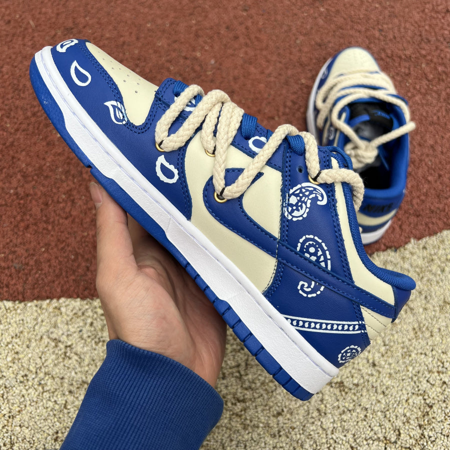 N*KE White Paisley   Sneakers AJ1 High OG 46