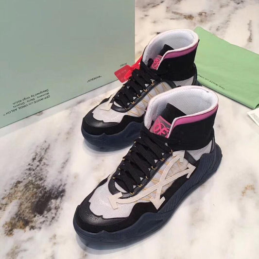 Off Wite Sneakers High Brown