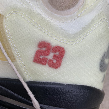 N*ke Off Wite Air Jorda 5 Sneakers