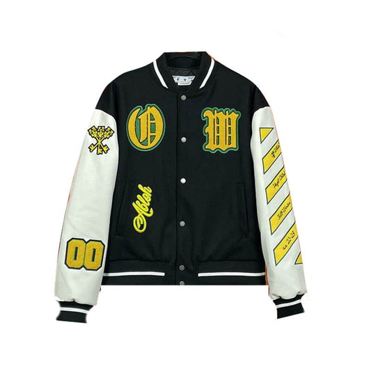 OFF WITE Jacket Baseball Varsity Bomber Color 's 2 Color 's
