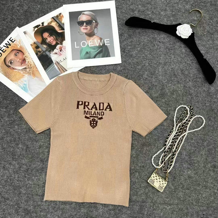 PRD  knitted top Sweater Short Sleeve