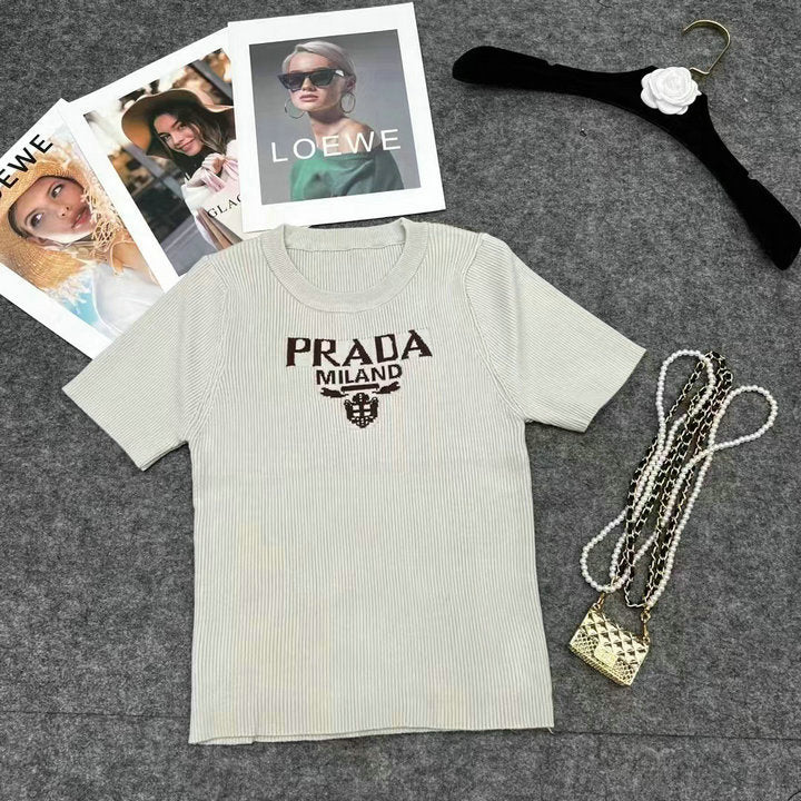 PRD  knitted top Sweater Short Sleeve
