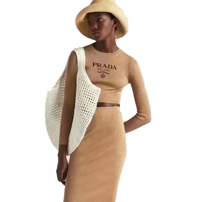 PRD  knitted top Sweater Short Sleeve
