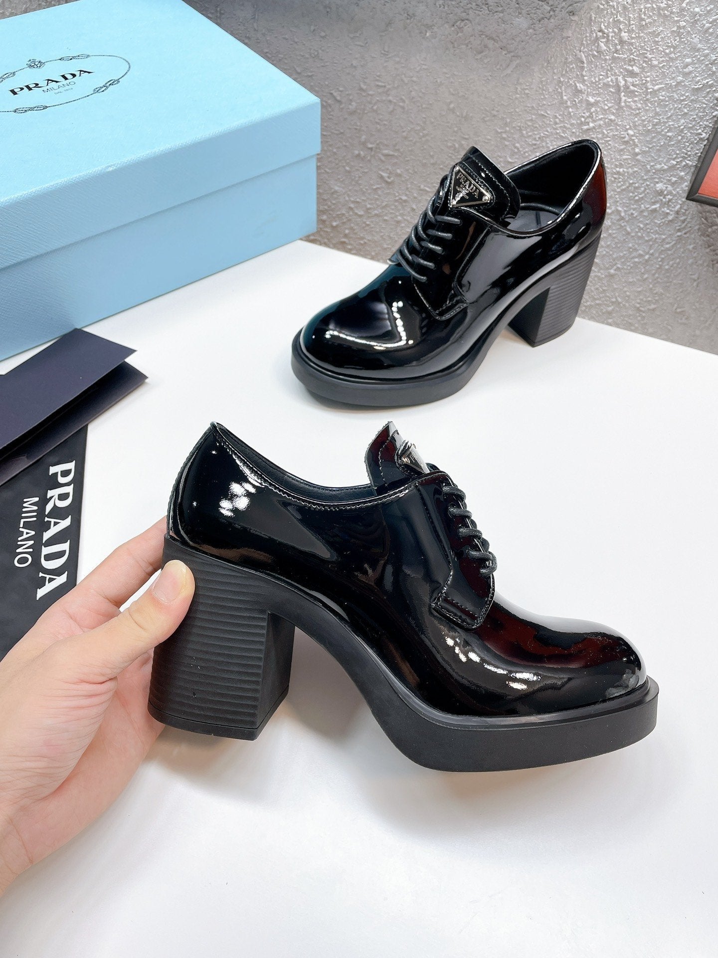 PRD  Shoes Loafer High Heels Varnish