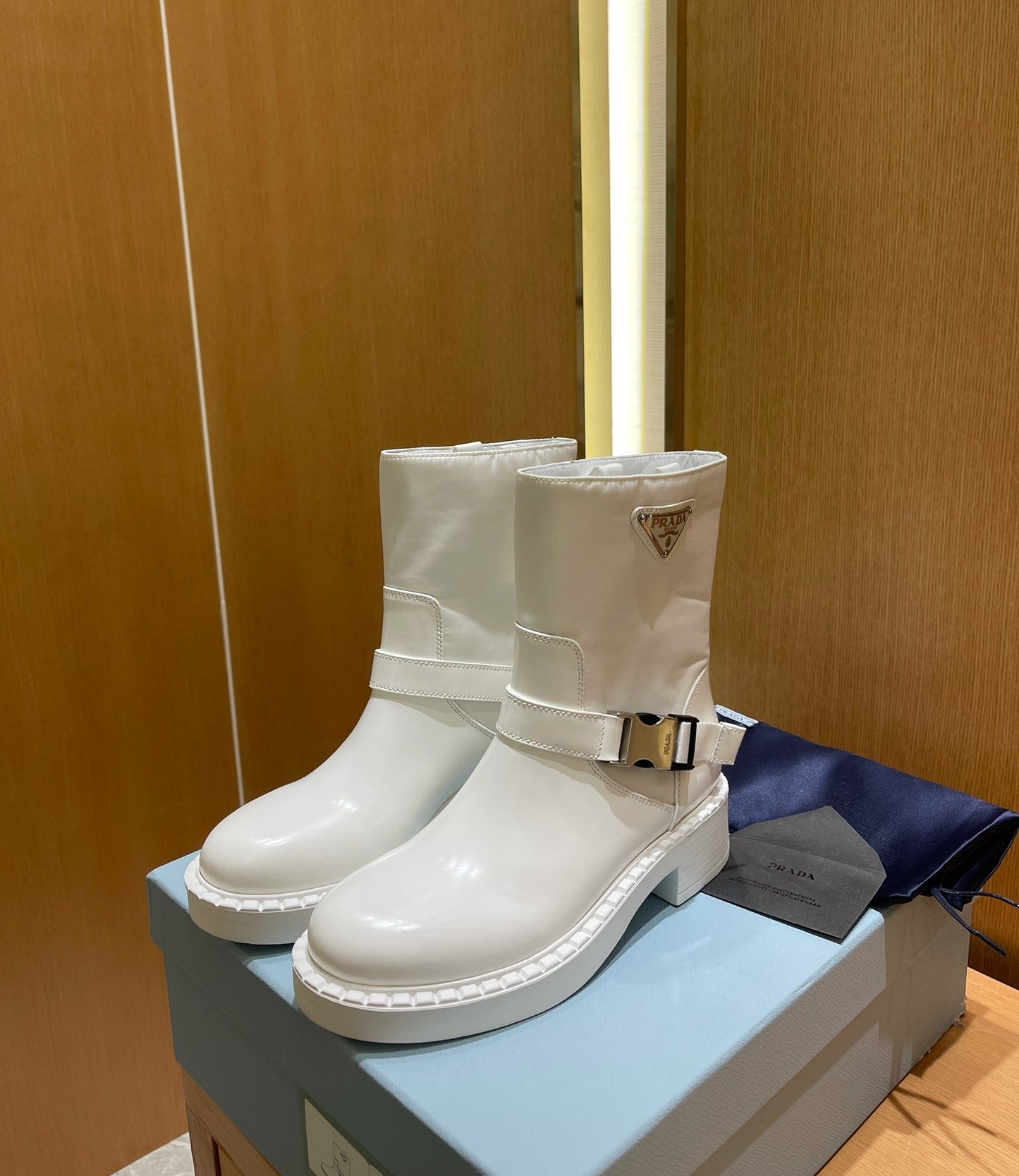 PRD Brushed Leather Boots Re- Nylon 2 color 's