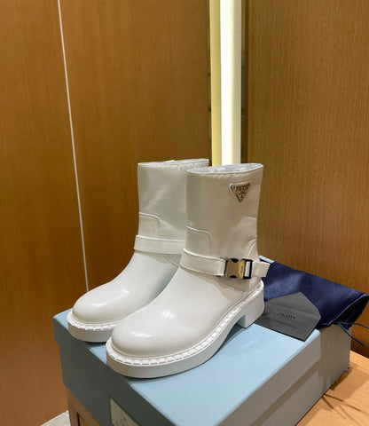 PRD Brushed Leather Boots Re- Nylon 2 color 's