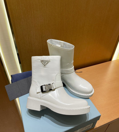 PRD Brushed Leather Boots Re- Nylon 2 color 's