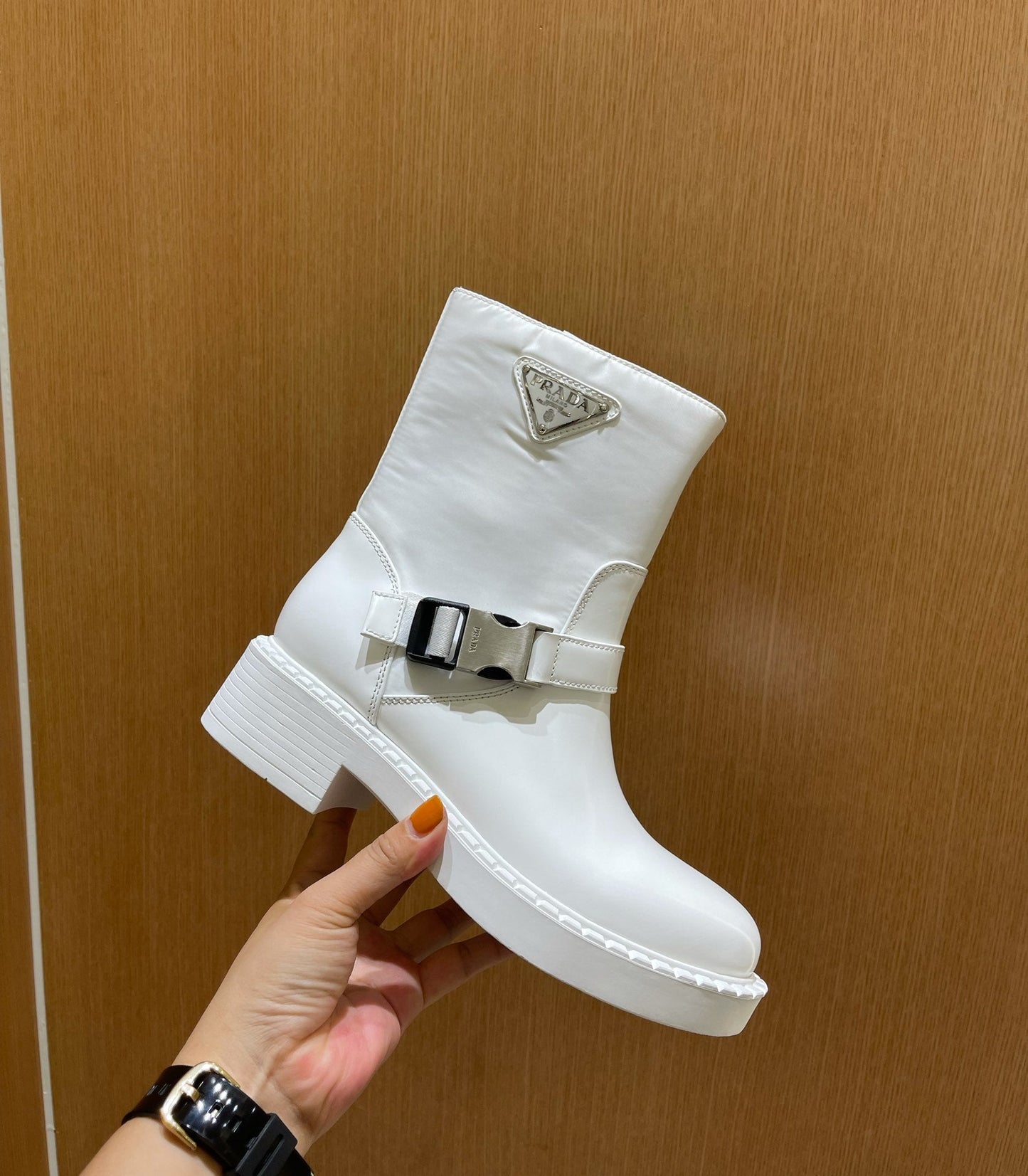 PRD Brushed Leather Boots Re- Nylon 2 color 's