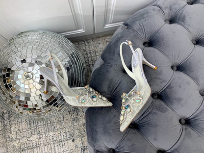 CAO VILLA Shoes Heels 2 color 's Stones