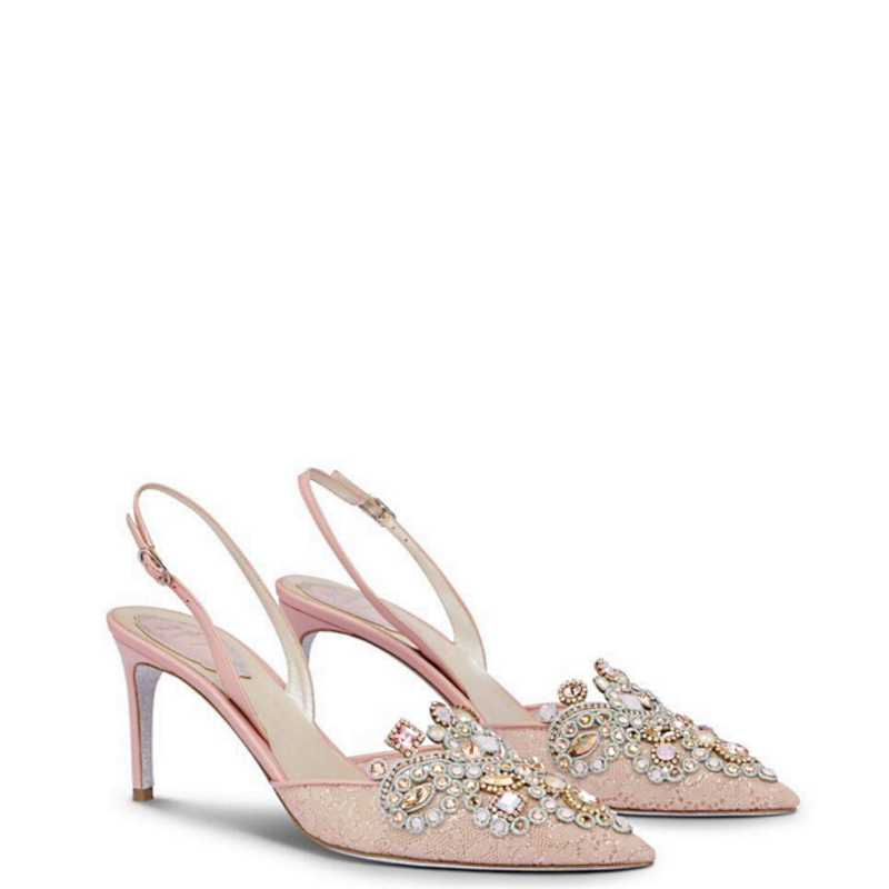 CAO VILLA Shoes Heels 2 color 's Stones