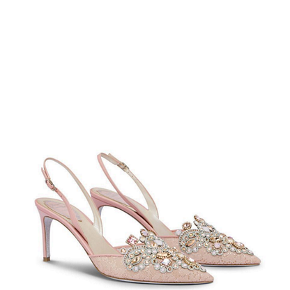 CAO VILLA Shoes Heels 2 color 's Stones