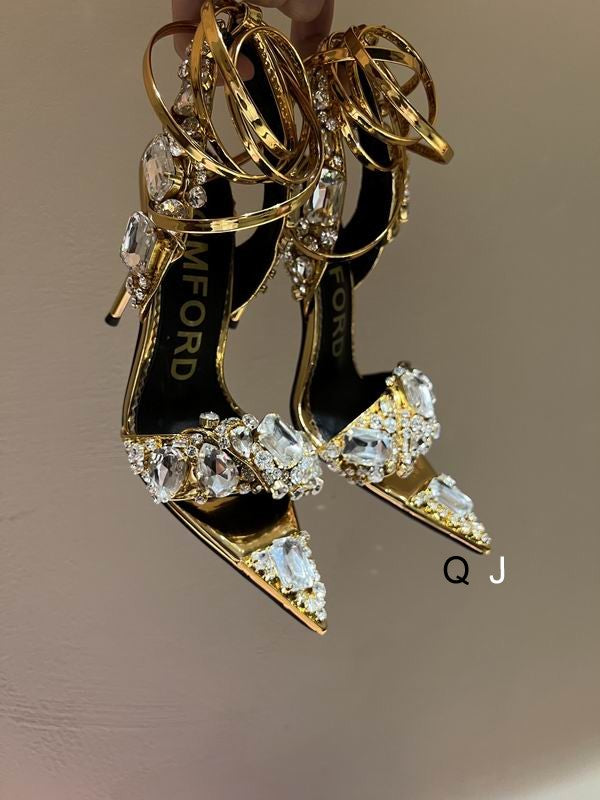 FORD  Shoes Crystal Point Sandals  Jewel