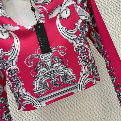 VRC 2 Pcs Set Dress  2 Color's Activewear Long Sleeve