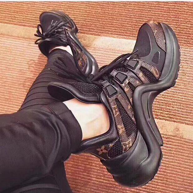 LU Leather Sneakers Arc Black