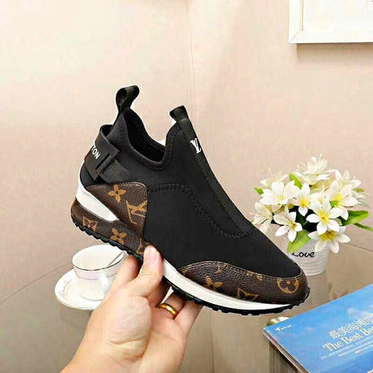 LU Leather Sneaker Sock Colors BRW