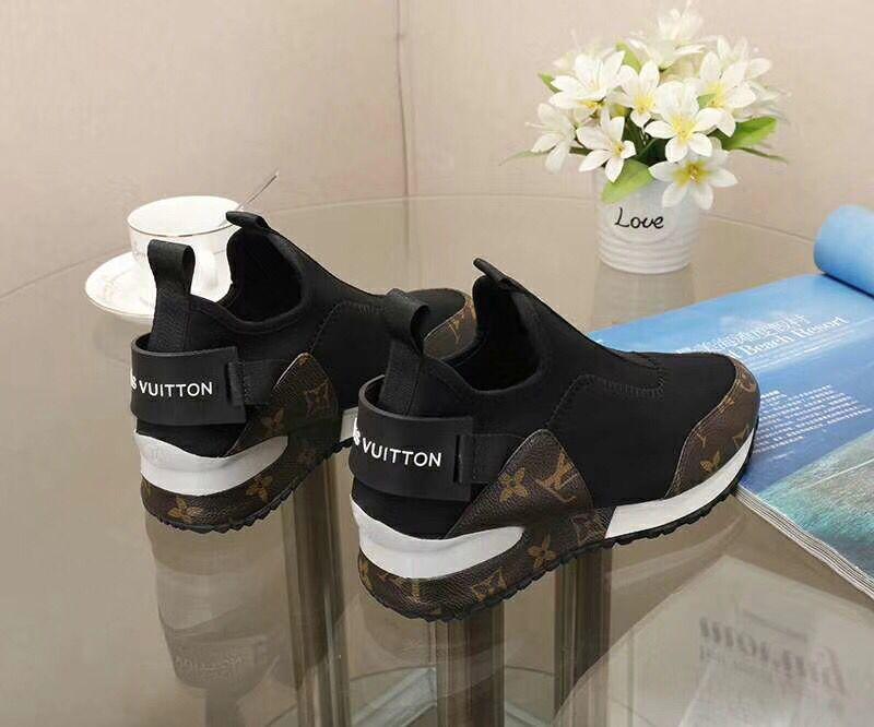 LU Leather Sneaker Sock Colors BRW