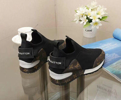 LU Leather Sneaker Sock Colors BRW