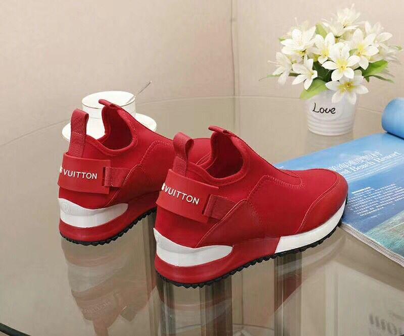 LU Leather Sneaker Sock Colors BRW