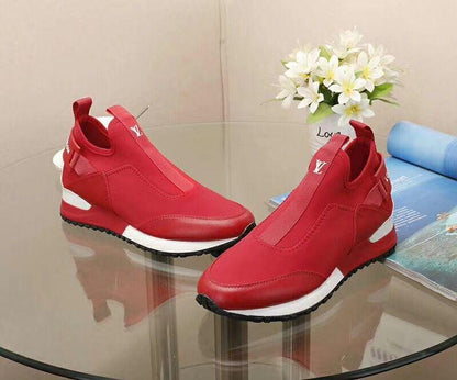 LU Leather Sneaker Sock Colors BRW