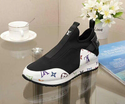 LU Leather Sneaker Sock Colors BRW