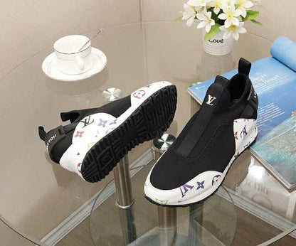LU Leather Sneaker Sock Colors BRW