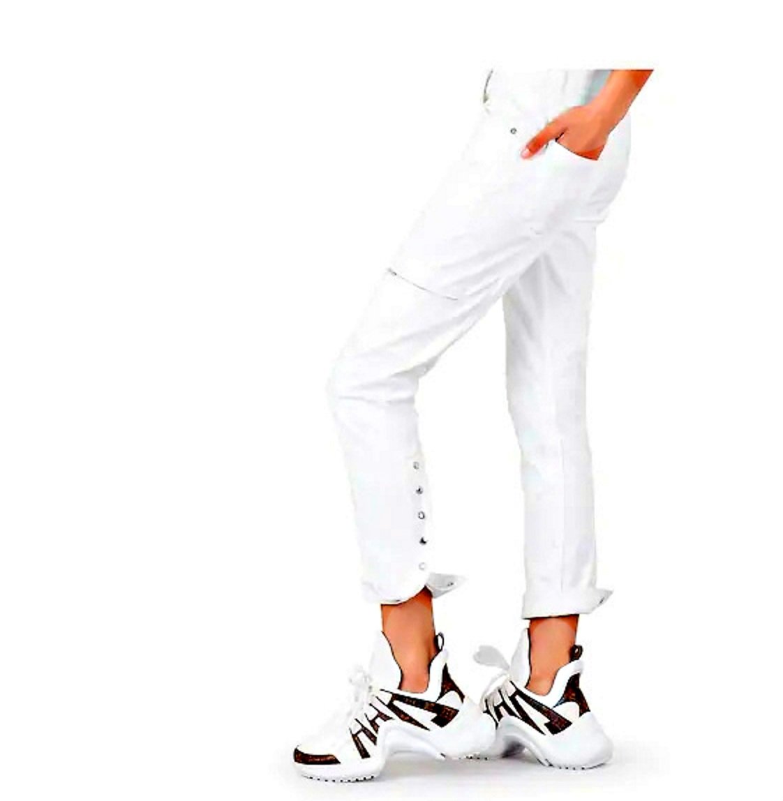 LU Leather Sneakers Arch White