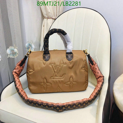 LU Speedy  Bag Puffer Nylon 3 Color  's
