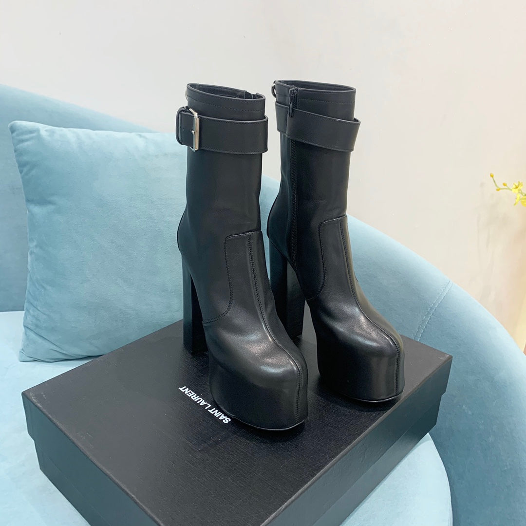 Y L    Boots Wedge  Heels 2 Color s