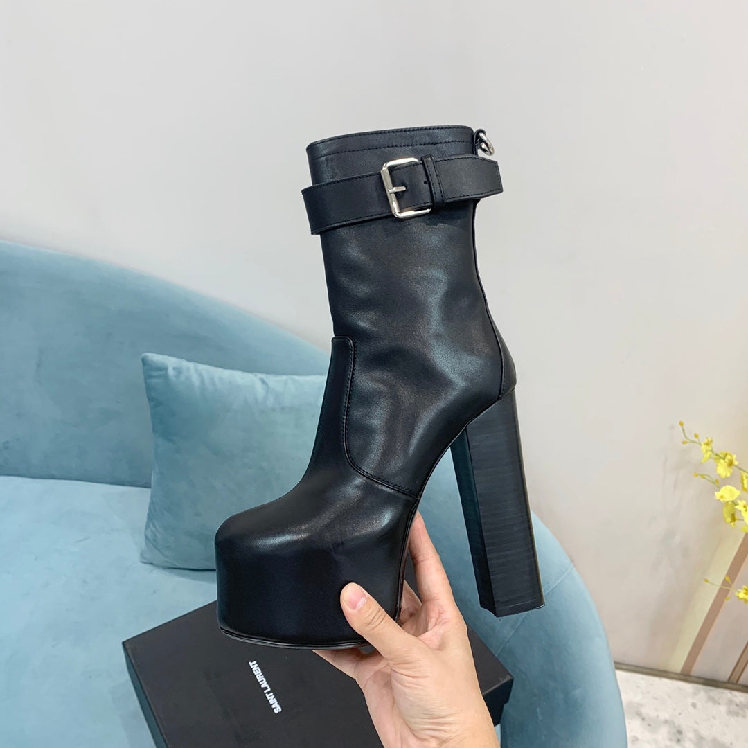 Y L    Boots Wedge  Heels 2 Color s