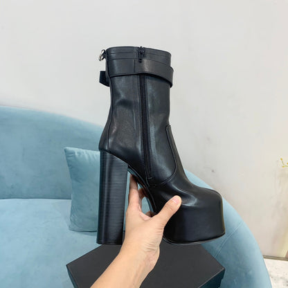 Y L    Boots Wedge  Heels 2 Color s