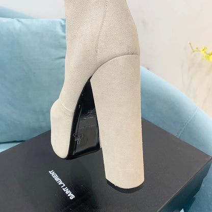 Y L    Boots Wedge  Heels 2 Color s