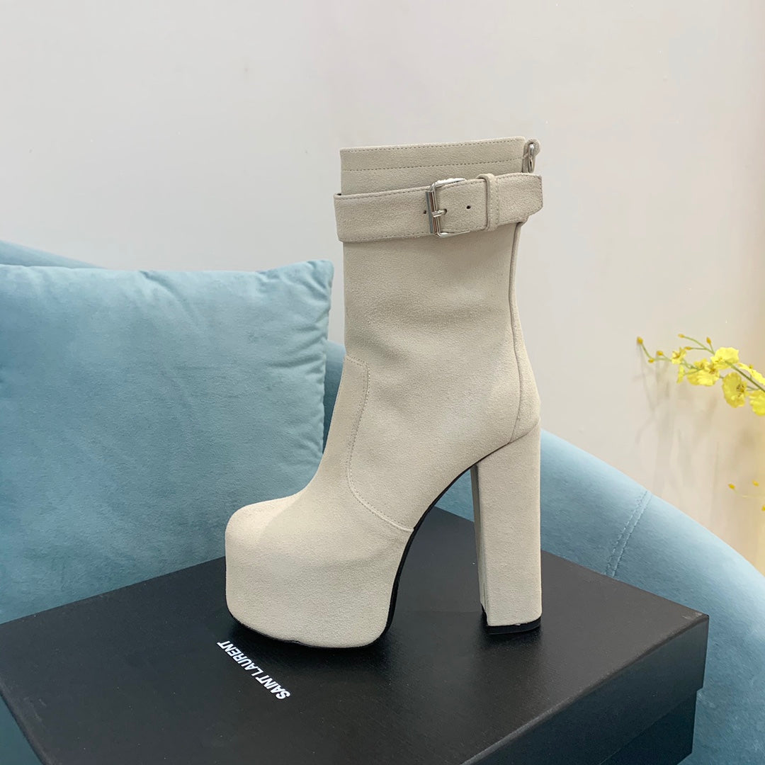 Y L    Boots Wedge  Heels 2 Color s