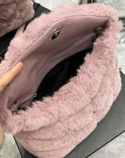Y L oulou  Bag Fur  Shoulder  29 cm 4 color's