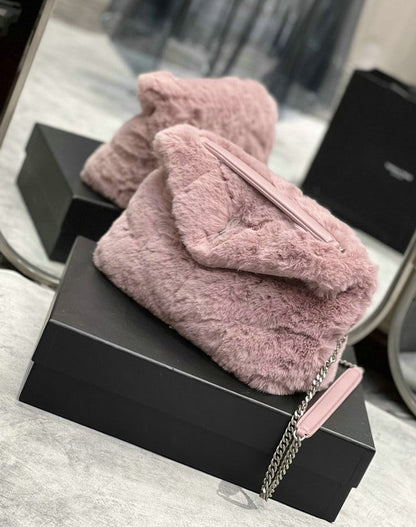Y L oulou  Bag Fur  Shoulder  29 cm 4 color's