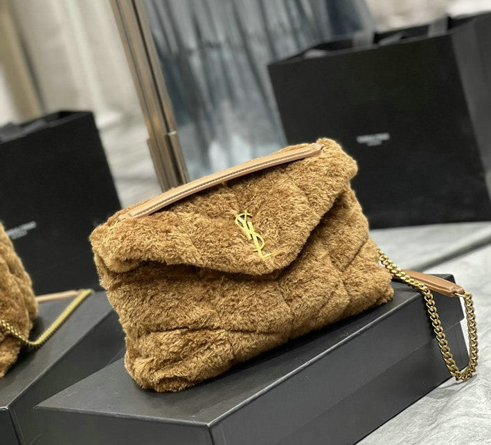 Y L oulou  Bag Fur  Shoulder  29 cm 4 color's