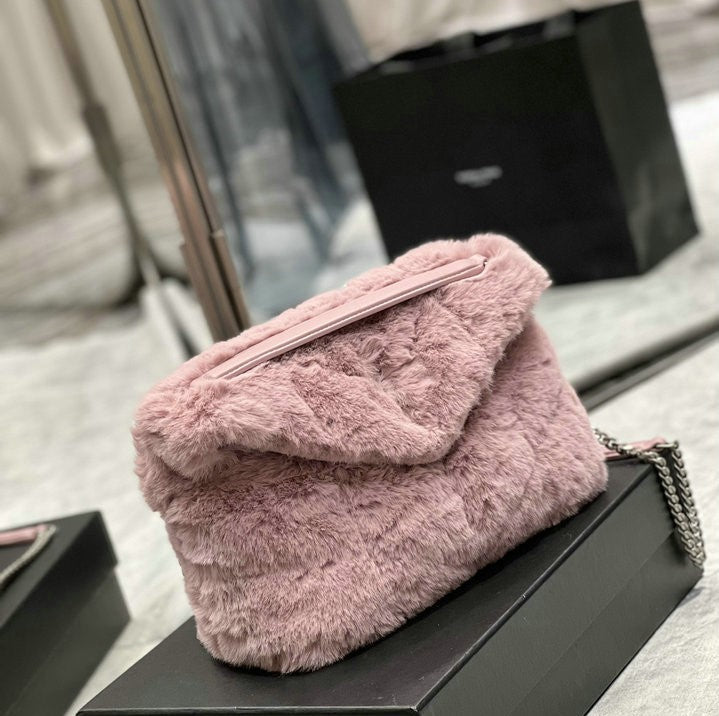 Y L oulou  Bag Fur  Shoulder  29 cm 4 color's
