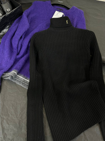 Y L    Sweater roll-neck jumper 2 Color 's