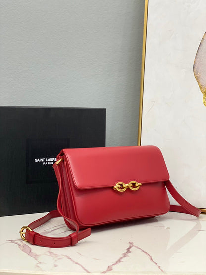 Y L  Bag Red MAILLON SATCHEL 24 cm
