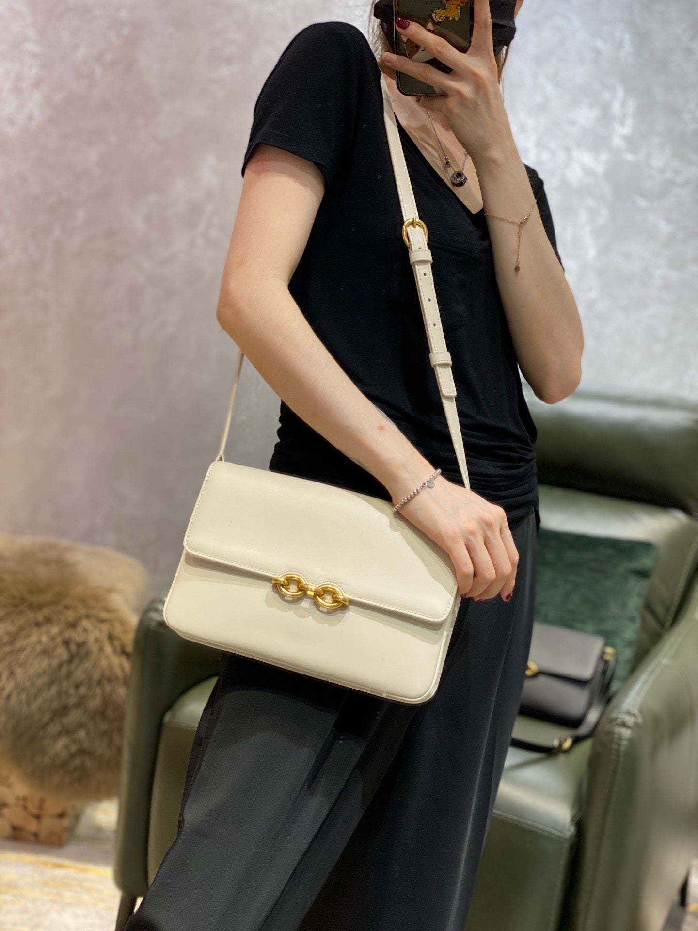 Y L  Bag White MAILLON SATCHEL 24 cm