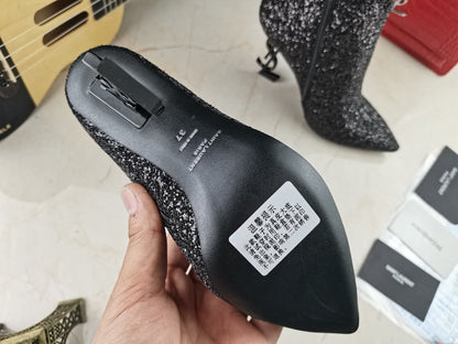 Y L Boots Heels Silver OPYUM