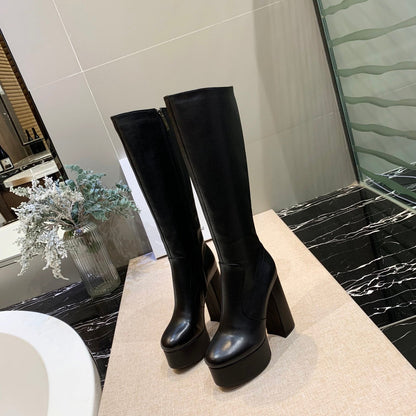 Y L  Boots High Heels Wedge