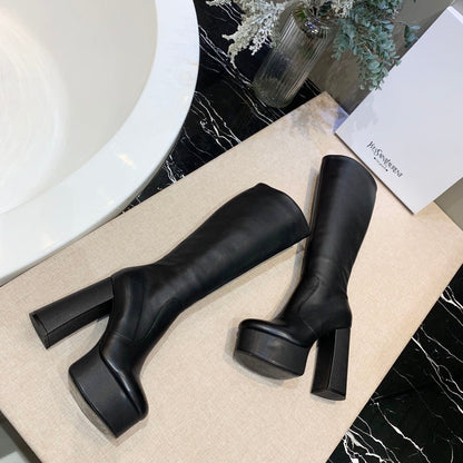Y L  Boots High Heels Wedge