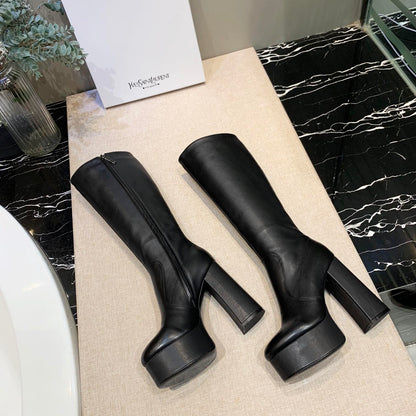 Y L  Boots High Heels Wedge