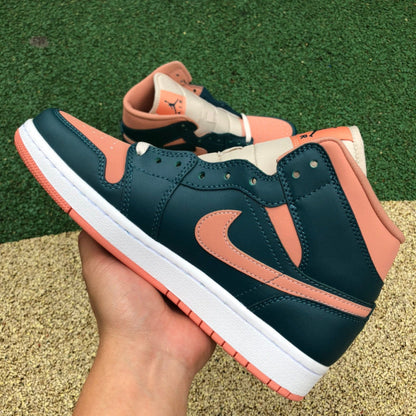 N*KE AJ1 Jordan1 sneakers Mid Dark Teal Blue  46