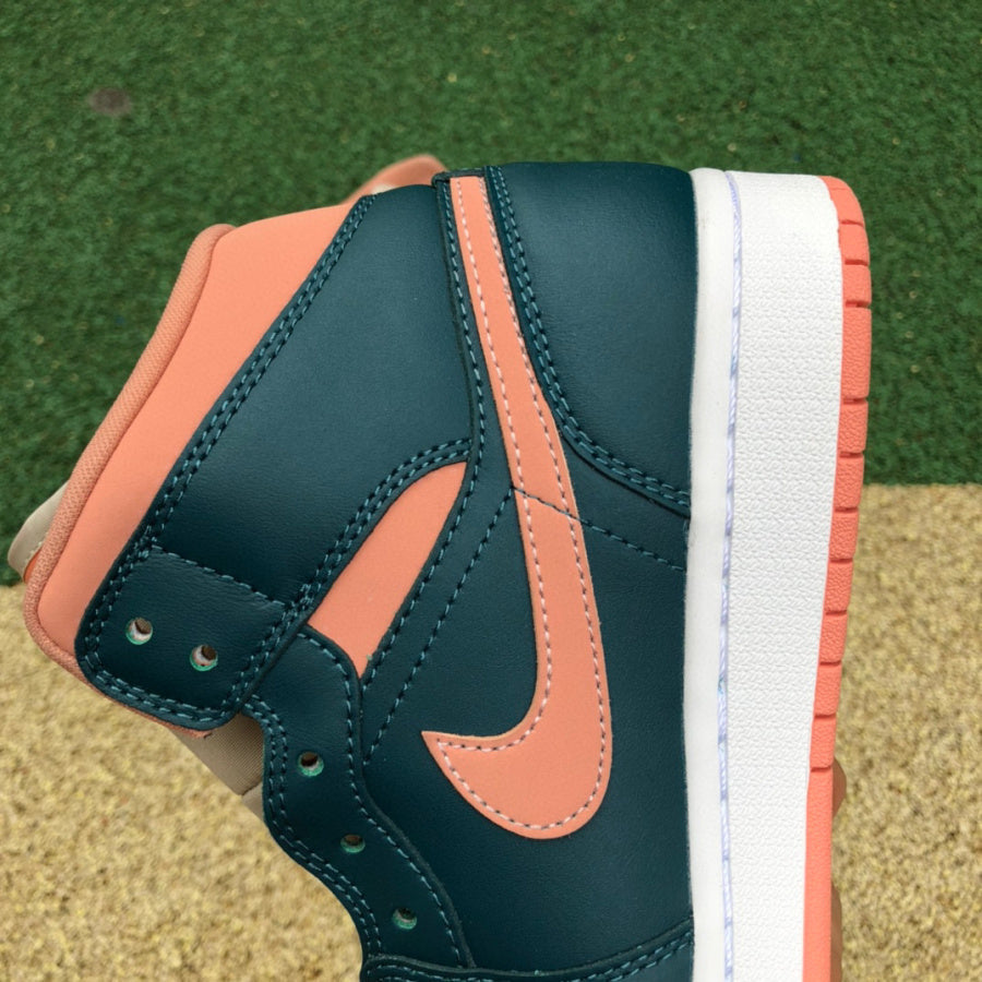 N*KE AJ1 Jordan1 sneakers Mid Dark Teal Blue  46