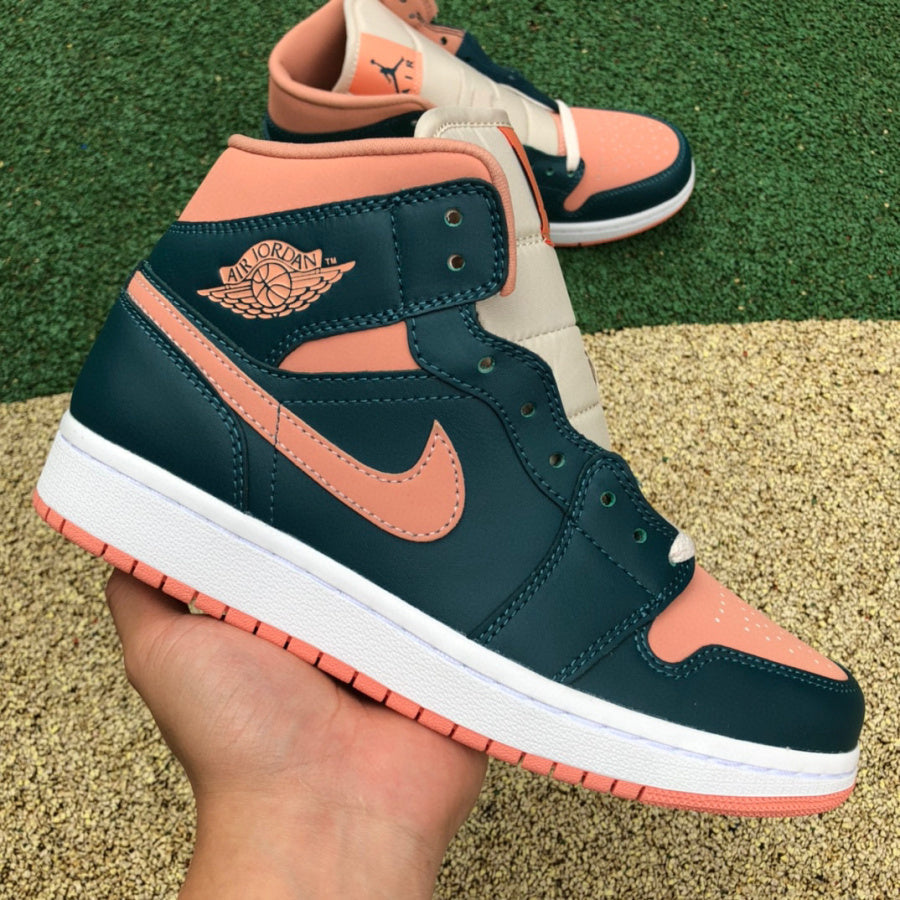 N*KE AJ1 Jordan1 sneakers Mid Dark Teal Blue  46