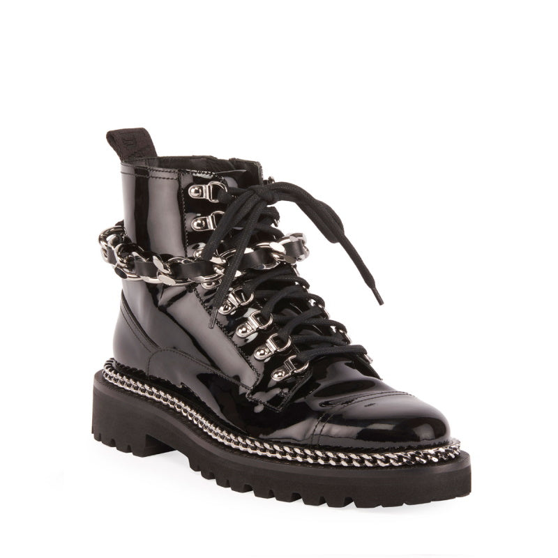 Balma*in Boots Zipper Black Varnish