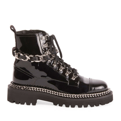 Balma*in Boots Zipper Black Varnish
