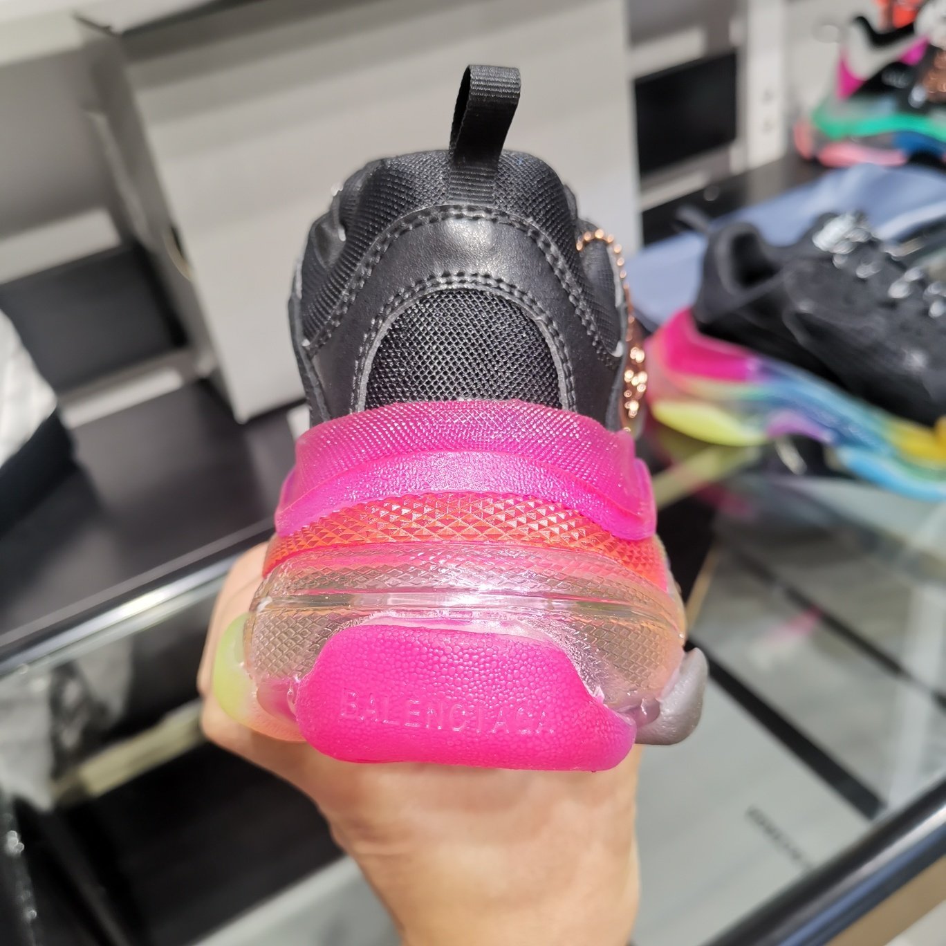 SNBAL  Triple S Sneakers Clear Sole